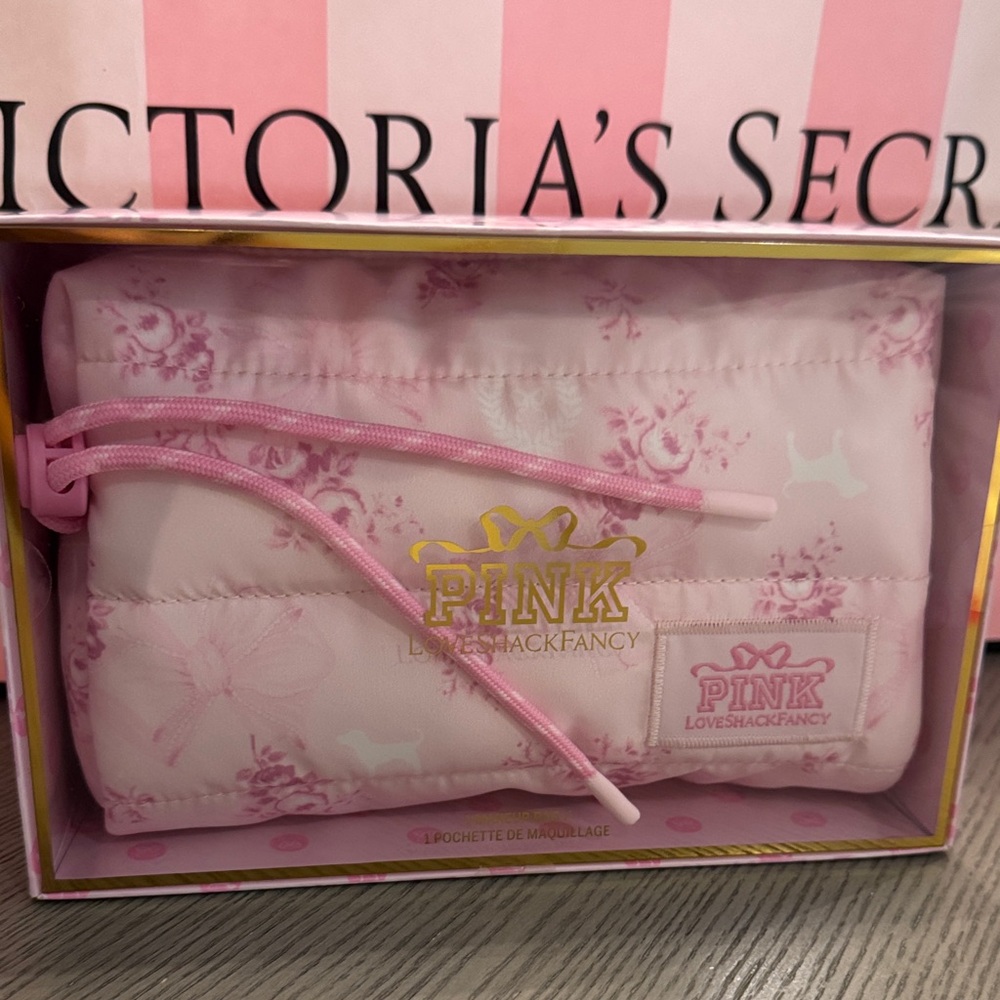 PINK Victoria's Secret LOVESHACKFANCY Makeup Bag